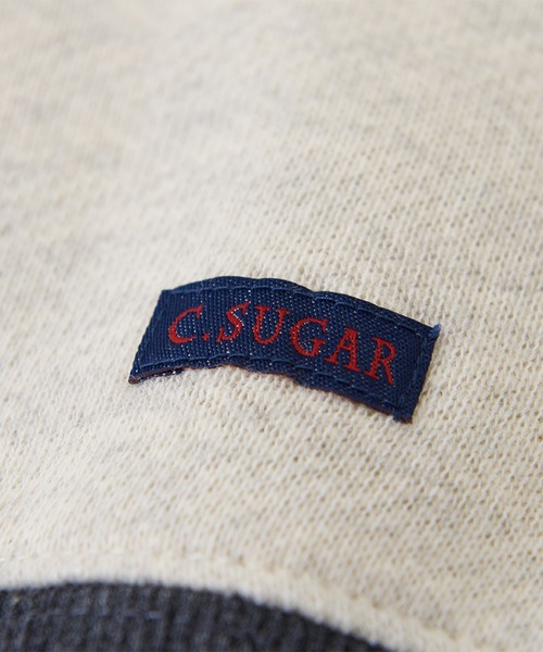 CUBE SUGAR(キューブシュガー)の「ヘリンボーン裏毛フロッキープリントロゴトレーナー(スウェット・レディース・グレー/カーキ/マルチ/ナチュラル・M)」の12枚目の写真