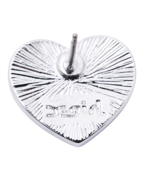 X-girl(エックスガール)の「HEART LOGO EARRINGS(ピアス(両耳用)・レディース・ブラック/レッド/ライトグリーン・ONE SIZE)」の6枚目の写真