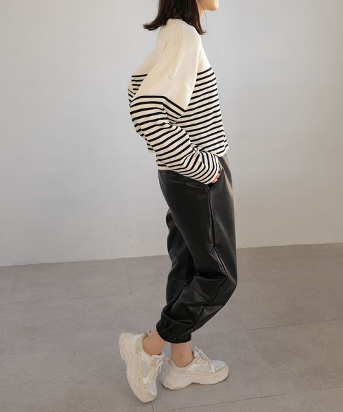 ＡＮＤＪ（アンドジェイ）の「【ANDJ MADE】フェイクレザージョガーパンツ（その他パンツ・レディース・ブラック・M）」の18枚目の写真