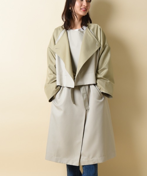 INTERPLANET（インタープラネット）の「マルチウェイレイヤードコート（その他アウター・レディース・ベージュ/グリーン・FREE）」の2枚目の写真
