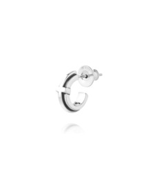 FREE STYLE フリースタイル シンプルクロスライン シルバーピアス