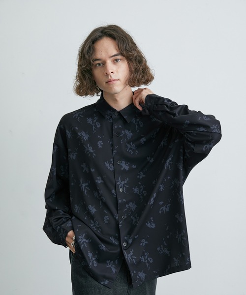 JUNRED（ジュンレッド）の「バルーンスリーブオーバーシャツ（シャツ/ブラウス・メンズ・チャコールグレー/パープル系その他/グリーン系その他/ホワイト/ダークブラウン/グリーン/グレー/ネイビー/ブラウン系その他/ライトグレー・L/M）」の12枚目の写真