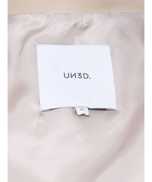 UN3D.（アンスリード）の「ショートレザーライダース（ライダースジャケット・レディース・ブラック/ベージュ・36/38）」の18枚目の写真