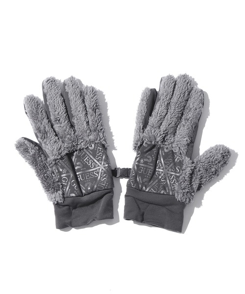 Guess（ゲス）の「GUESS/ゲス GLOVES LOGO TRIANGLE 手袋 グローブ トライアングルロゴ タッチパネル対応 防寒（手袋・メンズ・ブラック/グレー・M/S）」の13枚目の写真