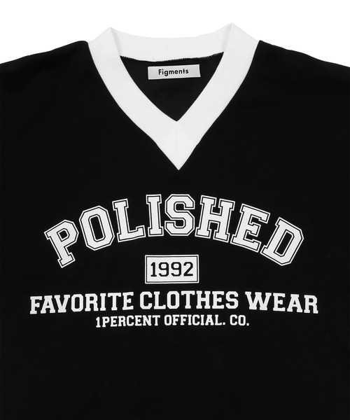 Figments（フィグメンツ）の「バイカラーカレッジスウェット（スウェット・レディース・ブラック/グレー・FREE）」の12枚目の写真