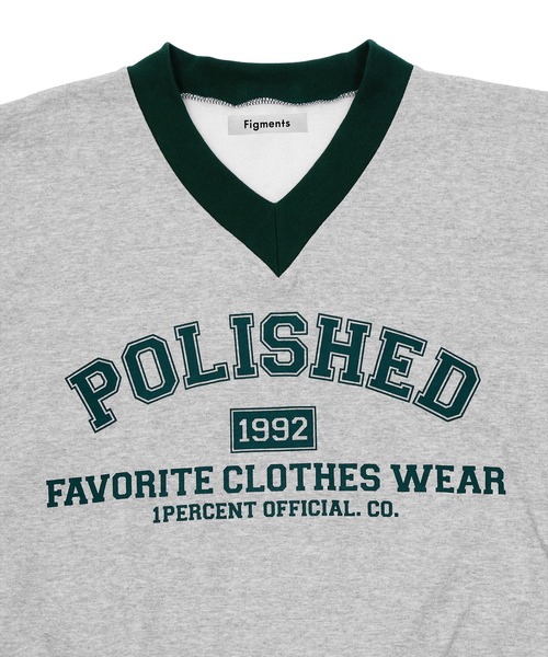 Figments（フィグメンツ）の「バイカラーカレッジスウェット（スウェット・レディース・ブラック/グレー・FREE）」の4枚目の写真