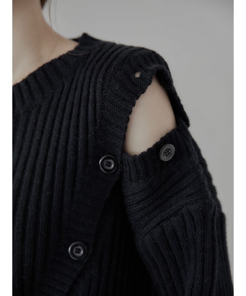 amel（エイメル）の「shoulder button knit / black（ニット/セーター・レディース・ブラック・FREE）」の14枚目の写真