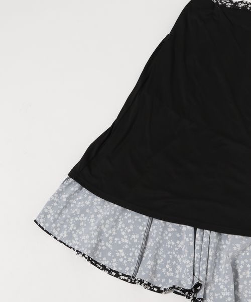 LOWRYS FARM（ローリーズファーム）の「ハナガラキリカエフレアスカート　268522（スカート・レディース・ブラック/ブラウン/アイボリー・FREE）」の12枚目の写真