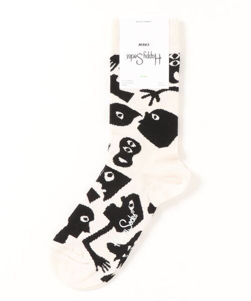 Happy Socks（ハッピーソックス）の「Happy Socks Nightmare クルーソックス 10211080（ソックス/靴下・レディース・ホワイト・M/L）」の4枚目の写真