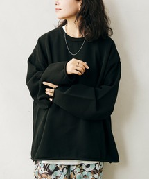 【ニット+カットソーの2点SET】リサイクルポリエステル ライトニット