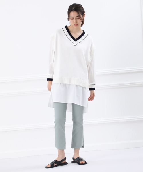 INED(イネド)の「【プレミアムフィット】カットオフスリムパンツ(その他パンツ・レディース・ブラック/オフホワイト/ミント/スモークピンク・9号/7号/5号/11号)」の13枚目の写真