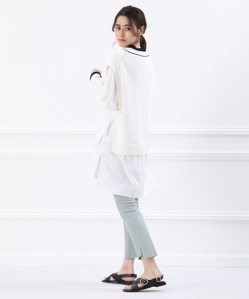 INED(イネド)の「【プレミアムフィット】カットオフスリムパンツ(その他パンツ・レディース・ブラック/オフホワイト/ミント/スモークピンク・9号/7号/5号/11号)」の5枚目の写真