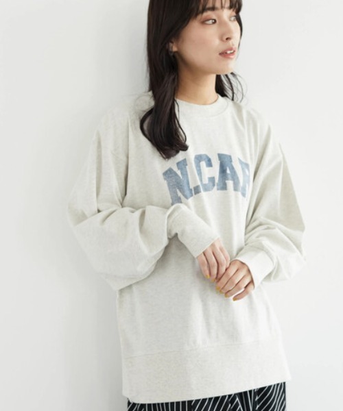Green Parks(グリーンパークス)の「クラッシュロゴチュニック(Tシャツ/カットソー・レディース・ネイビー/ピンク/杢グレー・FREE)」の2枚目の写真