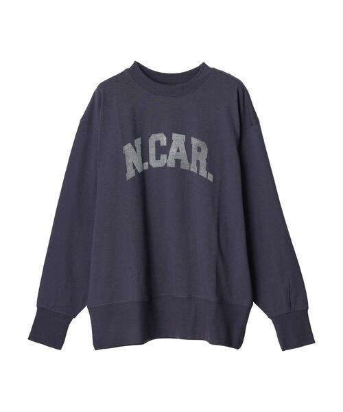 Green Parks(グリーンパークス)の「クラッシュロゴチュニック(Tシャツ/カットソー・レディース・ネイビー/ピンク/杢グレー・FREE)」の1枚目の写真