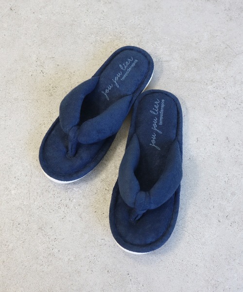 Monocoro toppi（モノコロトッピ）の「パイル トング ルームサンダル（サンダル・レディース・ベージュ/ネイビー/グレー・フリー）」の8枚目の写真