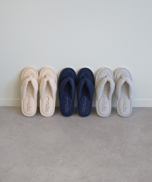 Monocoro toppi（モノコロトッピ）の「パイル トング ルームサンダル（サンダル・レディース・ベージュ/ネイビー/グレー・フリー）」の9枚目の写真