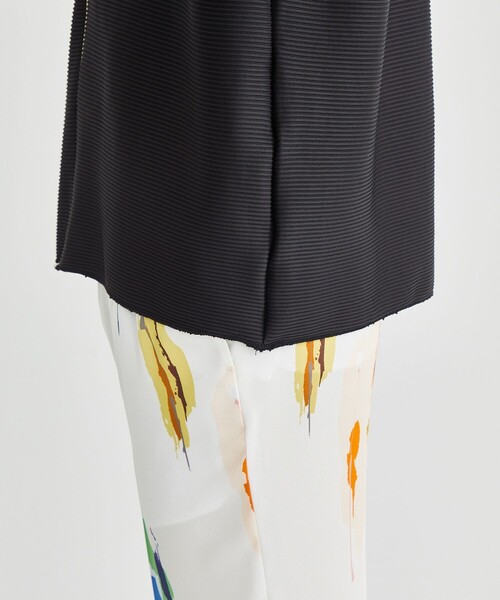 LiNoH（リノー）の「DROPNEEDLE STRETCH RIB L/S TEE（Tシャツ/カットソー・メンズ・ライトグレー/ブラック・1/2）」の11枚目の写真