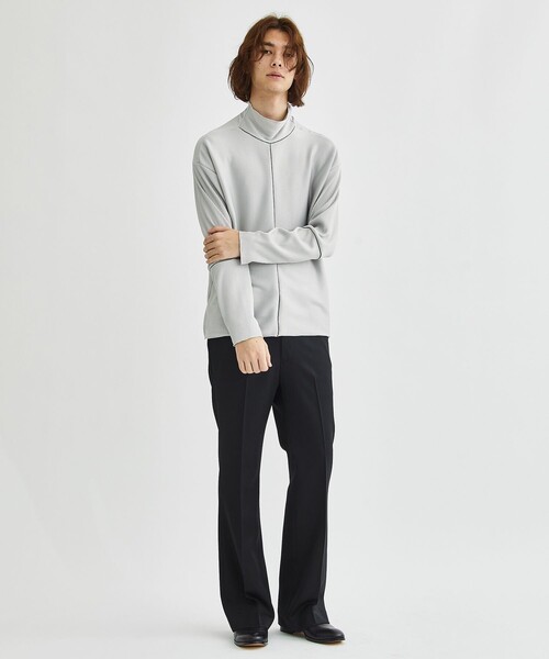 LiNoH（リノー）の「DROPNEEDLE STRETCH RIB L/S TEE（Tシャツ/カットソー・メンズ・ライトグレー/ブラック・1/2）」の14枚目の写真