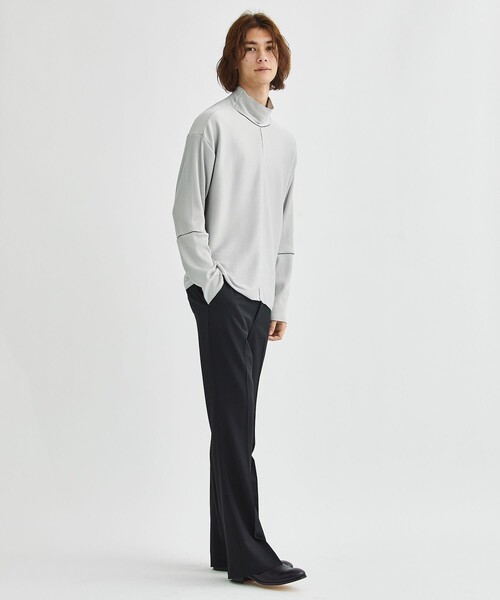 LiNoH（リノー）の「DROPNEEDLE STRETCH RIB L/S TEE（Tシャツ/カットソー・メンズ・ライトグレー/ブラック・1/2）」の15枚目の写真