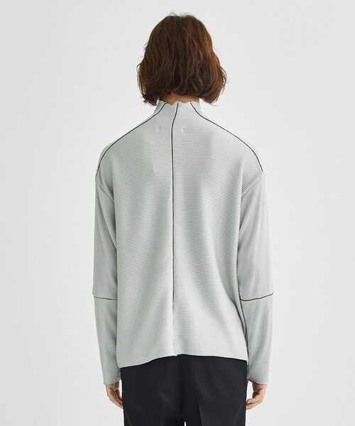 LiNoH（リノー）の「DROPNEEDLE STRETCH RIB L/S TEE（Tシャツ/カットソー・メンズ・ライトグレー/ブラック・1/2）」の18枚目の写真