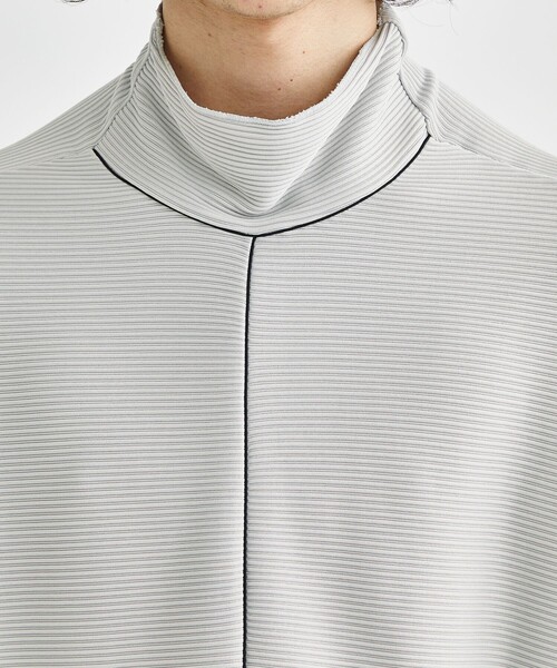 LiNoH（リノー）の「DROPNEEDLE STRETCH RIB L/S TEE（Tシャツ/カットソー・メンズ・ライトグレー/ブラック・1/2）」の19枚目の写真