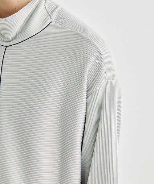 LiNoH（リノー）の「DROPNEEDLE STRETCH RIB L/S TEE（Tシャツ/カットソー・メンズ・ライトグレー/ブラック・1/2）」の20枚目の写真