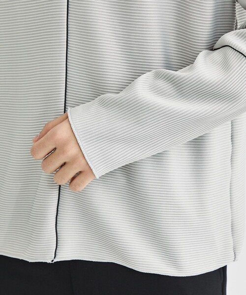 LiNoH（リノー）の「DROPNEEDLE STRETCH RIB L/S TEE（Tシャツ/カットソー・メンズ・ライトグレー/ブラック・1/2）」の21枚目の写真