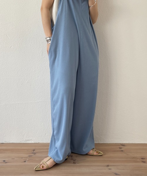 wee9s(ウィークス)の「relax frill salopette / ポケット付きリラックスフリルサロペット(サロペット/オーバーオール・レディース・ブラック/ブルー・FREE)」の20枚目の写真