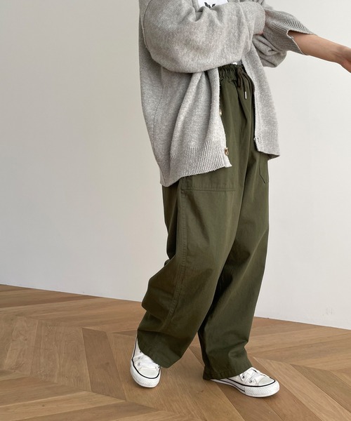 CANAL JEAN（キャナルジーン）の「choice_cnl(チョイス) コットンイージーパンツ（その他パンツ・レディース・ベージュ/カーキ/クリーム・ONE SIZE）」の14枚目の写真