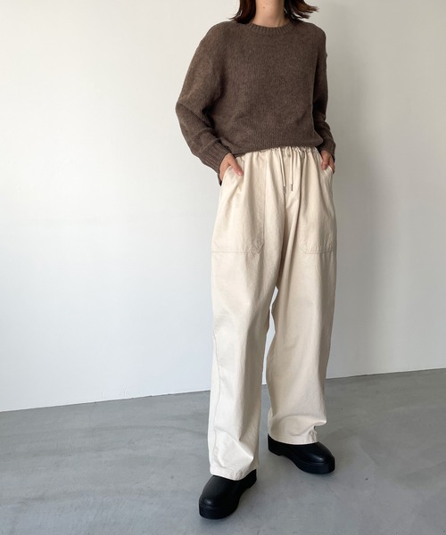 CANAL JEAN（キャナルジーン）の「choice_cnl(チョイス) コットンイージーパンツ（その他パンツ・レディース・ベージュ/カーキ/クリーム・ONE SIZE）」の11枚目の写真