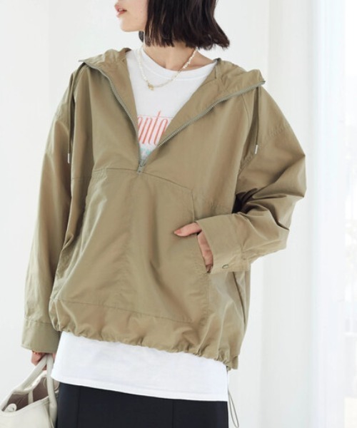 Green　Parks（グリーンパークス）の「アノラックブルゾン（ブルゾン・レディース・ブラック/カーキ/ホワイト系その他2・FREE）」の3枚目の写真