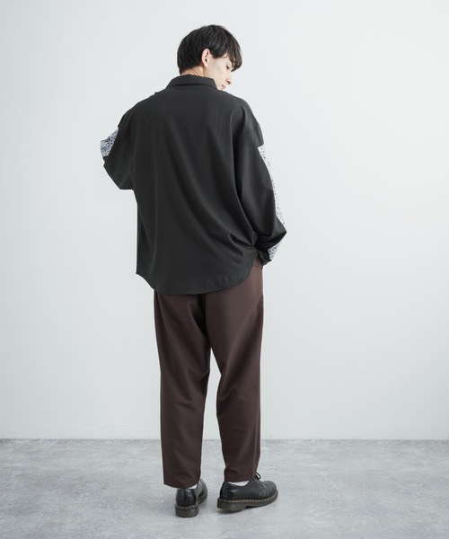Rocky Monroe(ロッキーモンロー)の「オーバーサイズシャツ ペイズリープリントストレッチとろみビッグ長袖刺繍シャツ(シャツ/ブラウス・メンズ・ホワイト/ライトグレー/ブラック・L/M)」の11枚目の写真