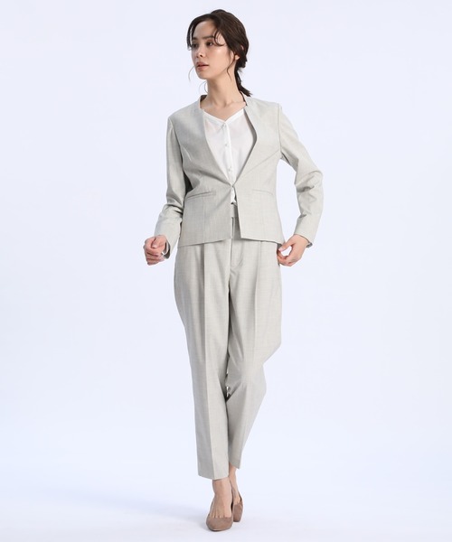 セール 洗えるセットアップ スラブピンヘッド アンクル丈パンツ スーツパンツ Ined Claro イネドクラロ のファッション通販 Zozotown