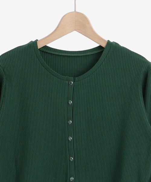 MAJESTIC LEGON(マジェスティックレゴン)の「レトロカットカーディガン(カーディガン/ボレロ・レディース・グリーン/ブラック系その他/グレー系その他・MEDIUM)」の10枚目の写真
