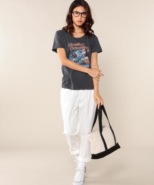 green label relaxing（グリーンレーベルリラクシング）の「［WEB限定］ROCK PRT S/S Tシャツ（Tシャツ/カットソー・レディース・ブラック/その他・FREE）」の6枚目の写真