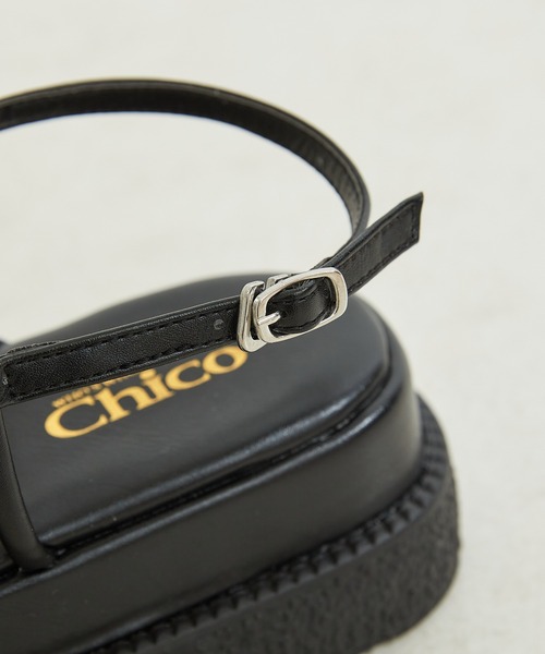 Chico（チコ）の「厚底コードデザインサンダル（サンダル・レディース・ブラック/グレー/アイボリー・SMALL/MEDIUM/LARGE）」の17枚目の写真