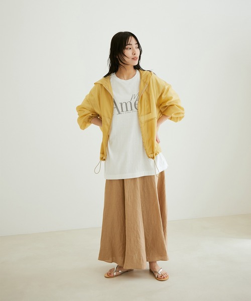 SALON adam et rope'（サロン アダム エ ロペ）の「シアーフーデッドブルゾン（ブルゾン・レディース・ブラック/グレー/イエロー・FREE）」の6枚目の写真