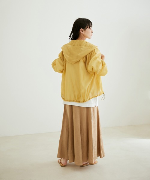 SALON adam et rope'（サロン アダム エ ロペ）の「シアーフーデッドブルゾン（ブルゾン・レディース・ブラック/グレー/イエロー・FREE）」の18枚目の写真