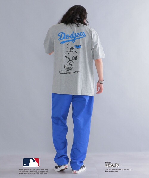 SNOOPY（スヌーピー）の「*SHIPS: スヌーピー × メジャーリーグベースボール プリント Tシャツ（Tシャツ/カットソー・メンズ・ブラック/グレー/レッド/ネイビー/ホワイト・SMALL/MEDIUM/LARGE/X-LARGE）」の12枚目の写真