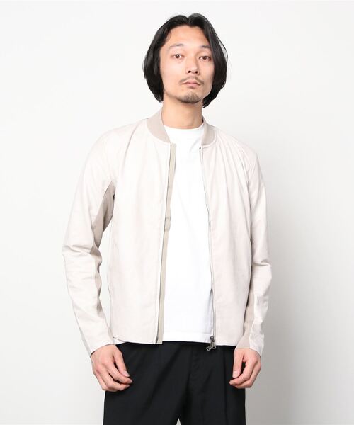 TRANSIT(トランジット)の「TRANSIT/トランジット/切り返しレザー(ブルゾン・メンズ・ベージュ・SMALL/MEDIUM)」の1枚目の写真