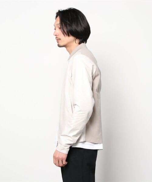 TRANSIT(トランジット)の「TRANSIT/トランジット/切り返しレザー(ブルゾン・メンズ・ベージュ・SMALL/MEDIUM)」の2枚目の写真