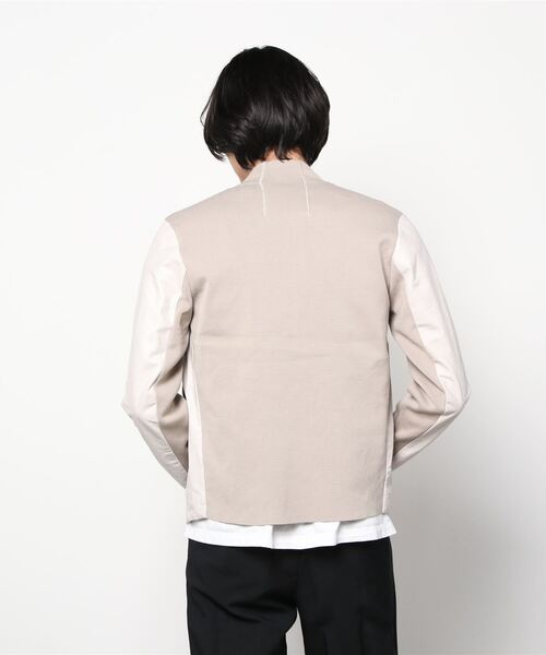 TRANSIT(トランジット)の「TRANSIT/トランジット/切り返しレザー(ブルゾン・メンズ・ベージュ・SMALL/MEDIUM)」の3枚目の写真