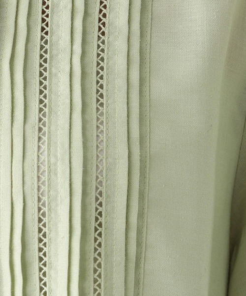 セール】フレンチリネンイージーケアチュニック/265502（シャツ