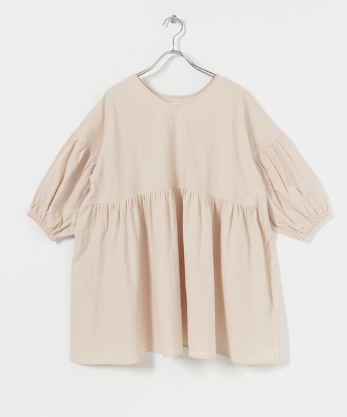 ITEMS URBANRESEARCH（アイテムズ アーバンリサーチ）の「ドライコットンギャザーブラウス（シャツ/ブラウス・レディース・ネイビー/ブラウン/ベージュ・FREE）」の10枚目の写真