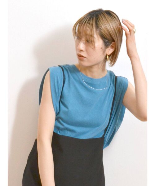 Ungrid（アングリッド）の「ウォッシュカラータンクトップ（タンクトップ・レディース・オフホワイト/チャコールグレー/オレンジ/ブルー/ブラウン・FREE）」の19枚目の写真