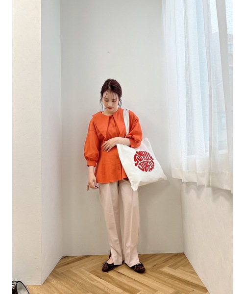 JUMELLE(ジュメロ)の「タイポグラフィートートバッグ(トートバッグ・レディース・グリーン/ホワイト・FREE)」の12枚目の写真