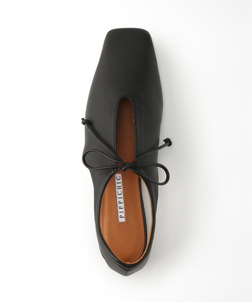 PIPPICHIC スクエアトゥフラットシューズ PIPPICHIC】SQUARE TOE FLAT SHOES