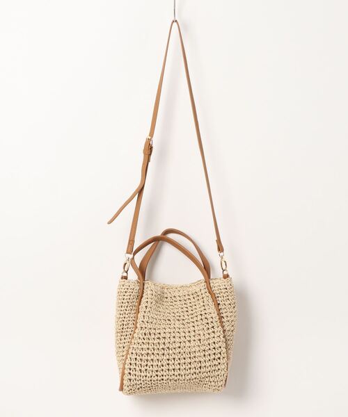 cache cache（カシュ カシュ）の「カシュカシュ cachecache / ペーパー手編みミニベーシックトート（かごバッグ・レディース・キャメル/ラベンダー/マスタード/ブルー/グリーン/アイボリー/ブラック・FREE）」の13枚目の写真