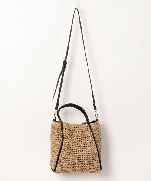 cache cache（カシュ カシュ）の「カシュカシュ cachecache / ペーパー手編みミニベーシックトート（かごバッグ・レディース・キャメル/ラベンダー/マスタード/ブルー/グリーン/アイボリー/ブラック・FREE）」の18枚目の写真