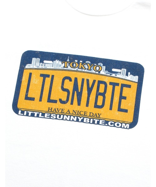 Little sunny bite（リトルサニーバイト）の「shana sadeghi-ray x little sunny bite LSB number plate big tee（Tシャツ/カットソー・レディース・ホワイト/ブラック/オレンジ・SMALL/MEDIUM）」の11枚目の写真